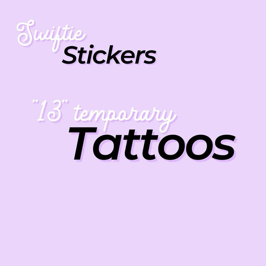 "13" Temporary Tattoos - MangoIllustrated