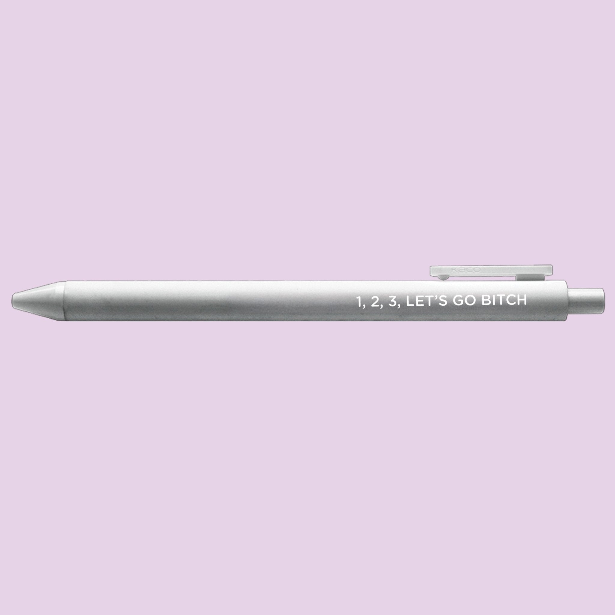 1, 2, 3, let's go bitch jotter gel pen - MangoIllustrated - Pens