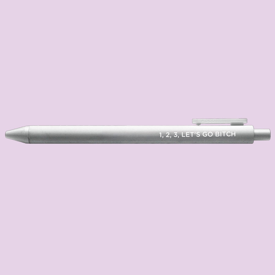 1, 2, 3, let's go bitch jotter gel pen - MangoIllustrated - Pens