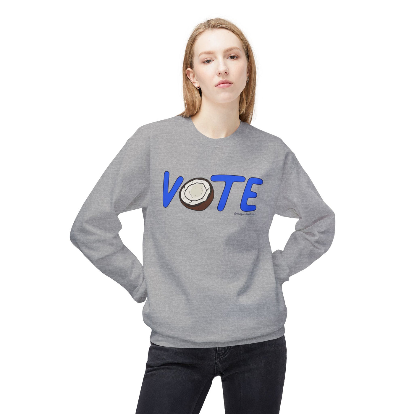 Vote coconut crewneck sweatshirt