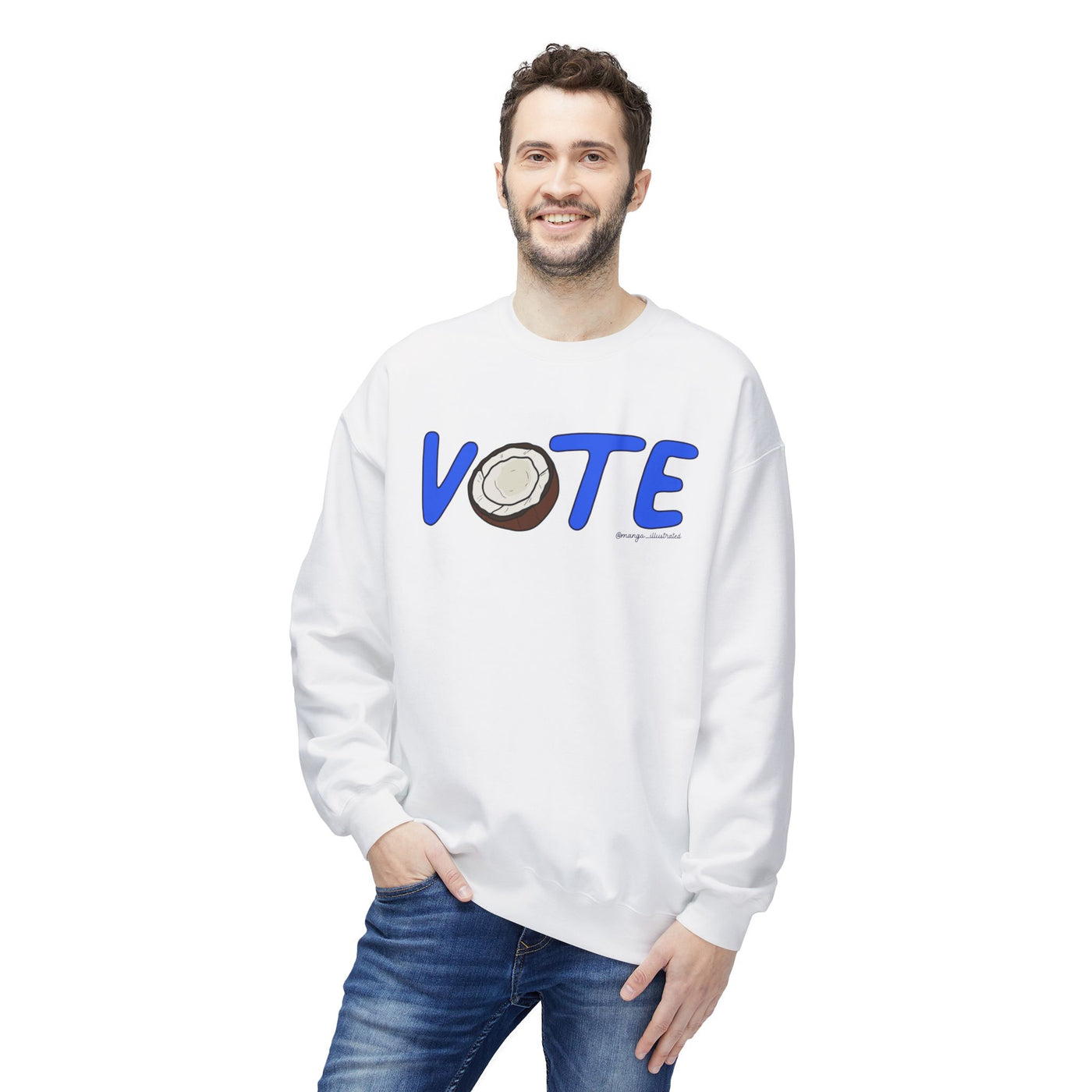 Vote coconut crewneck sweatshirt