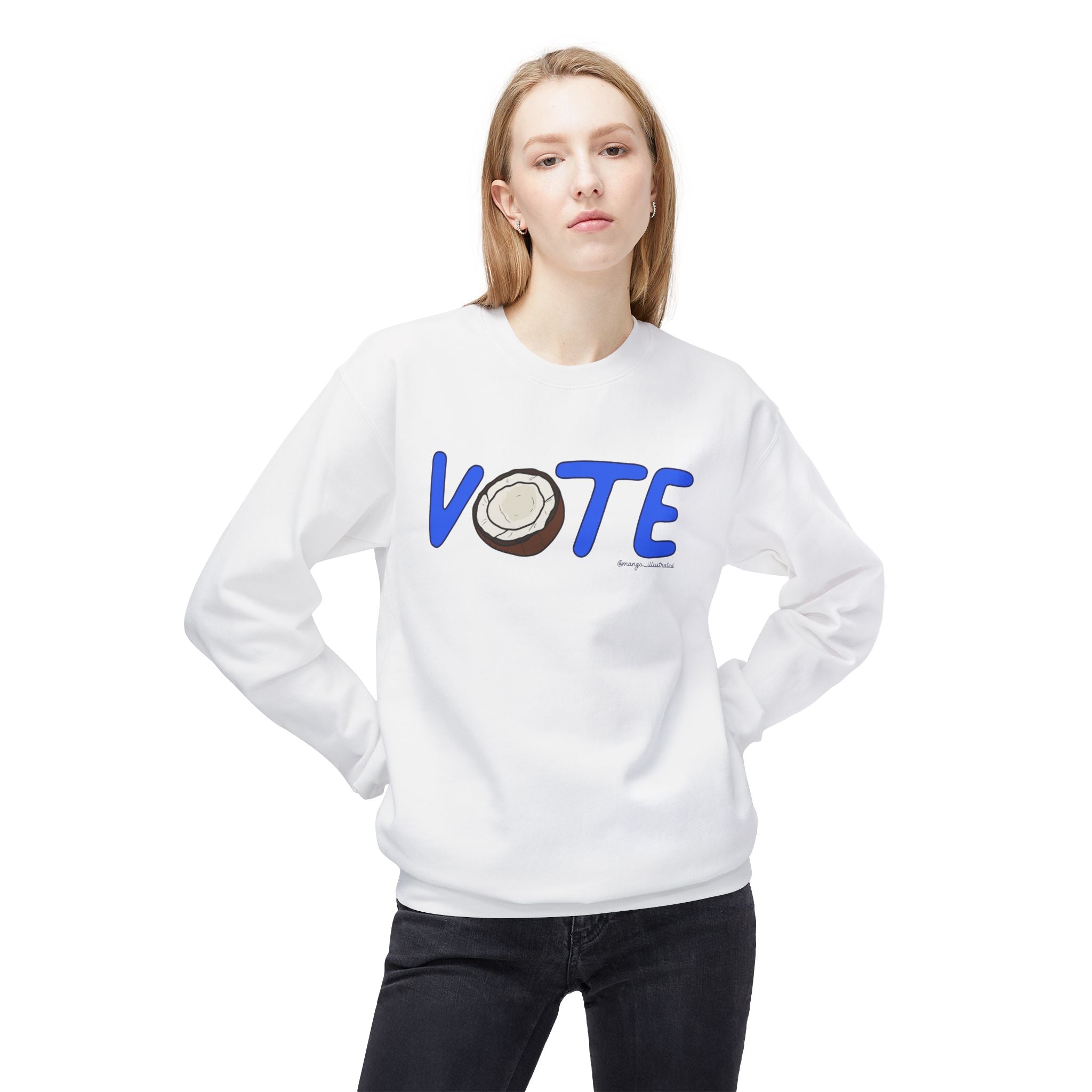 Vote coconut crewneck sweatshirt