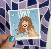 1989 album portrait sticker - MangoIllustrated - Sticker