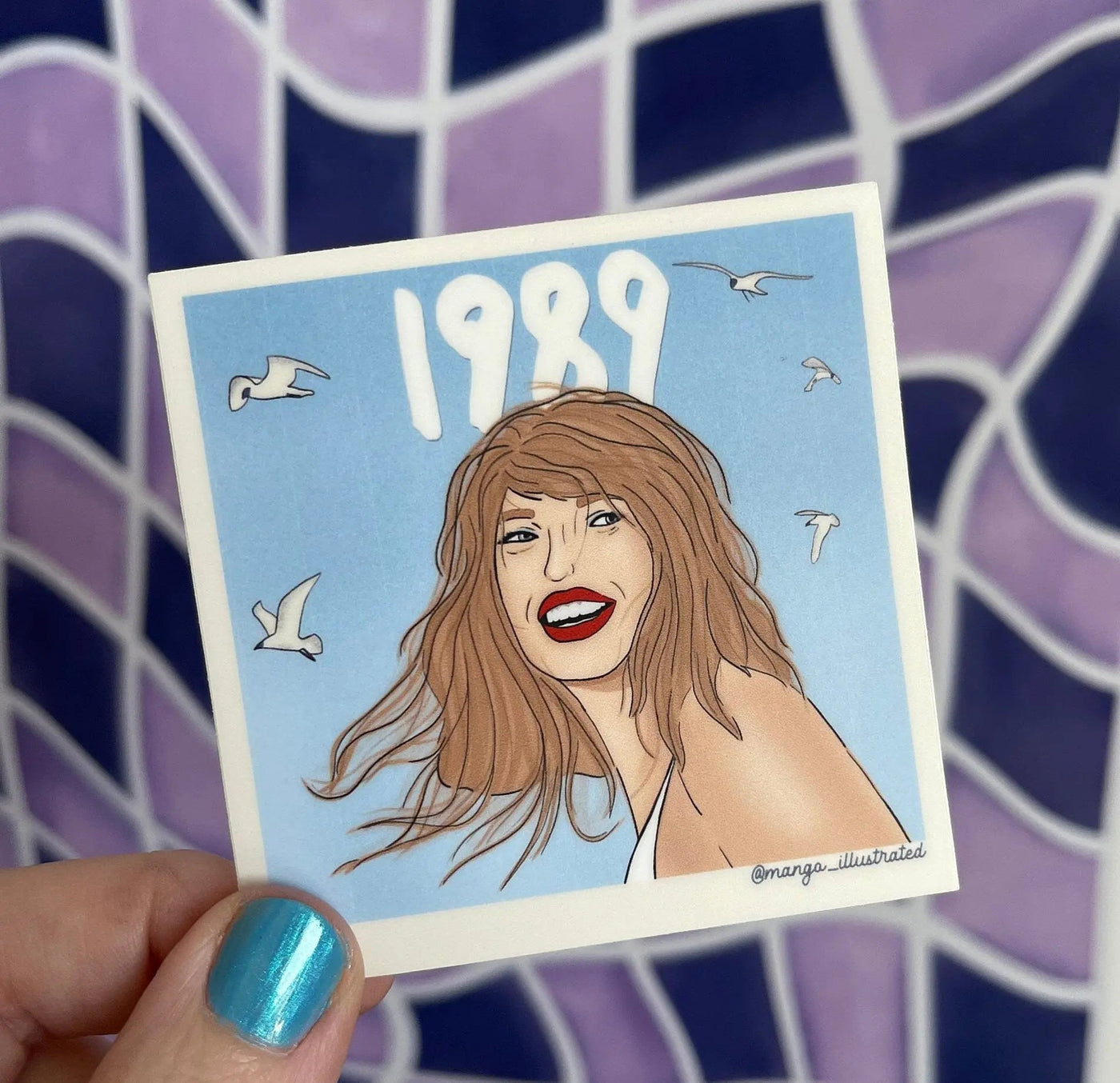 1989 album portrait sticker - MangoIllustrated - Sticker