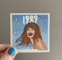 1989 album portrait sticker - MangoIllustrated - Sticker