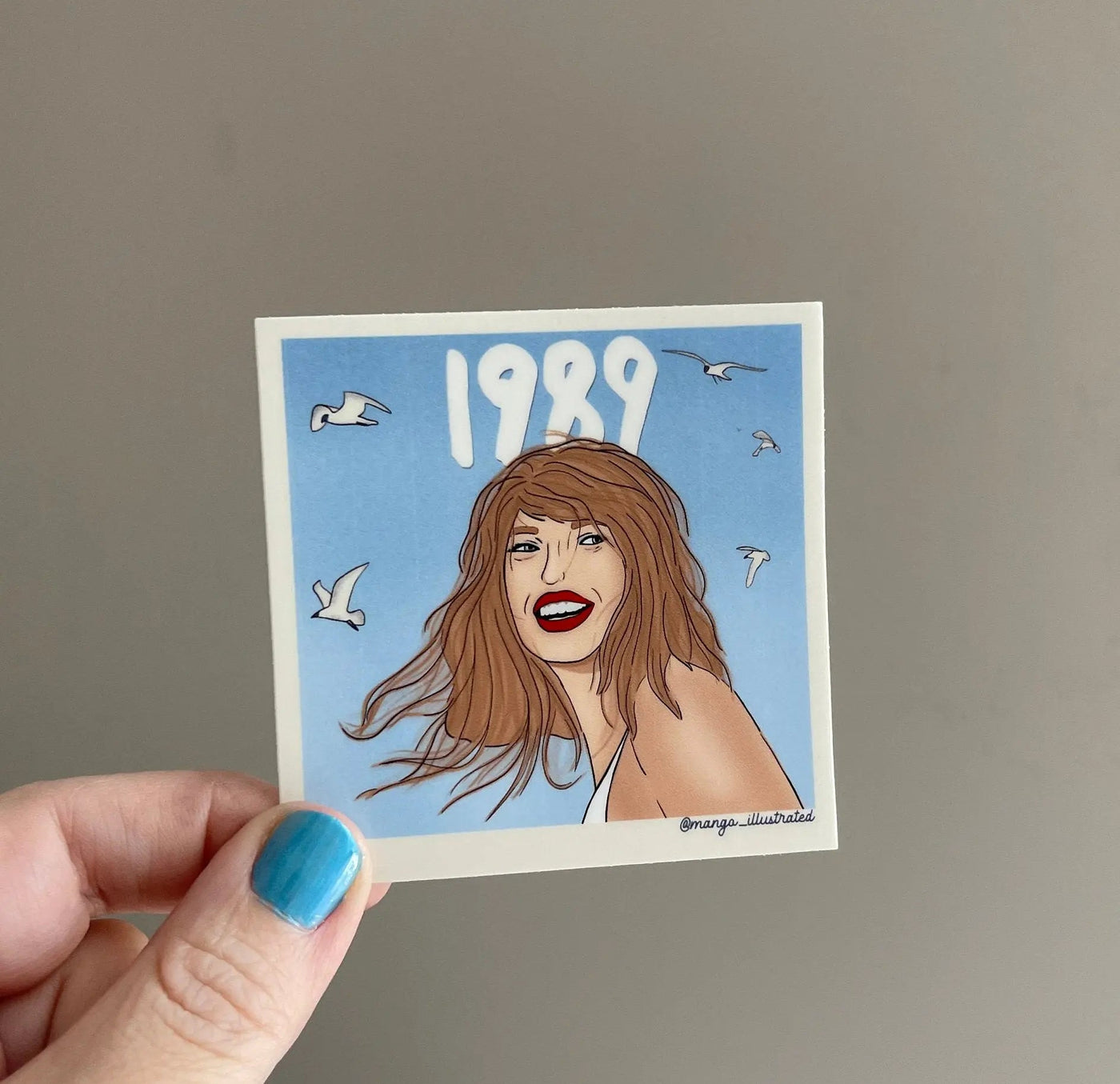 1989 album portrait sticker - MangoIllustrated - Sticker