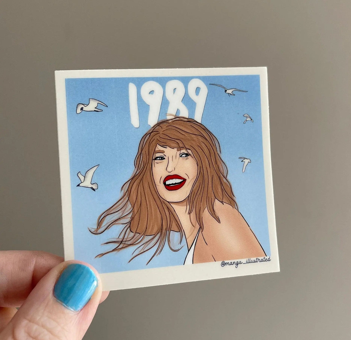 1989 album portrait sticker - MangoIllustrated - Sticker