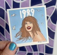 1989 album portrait sticker - MangoIllustrated - Sticker