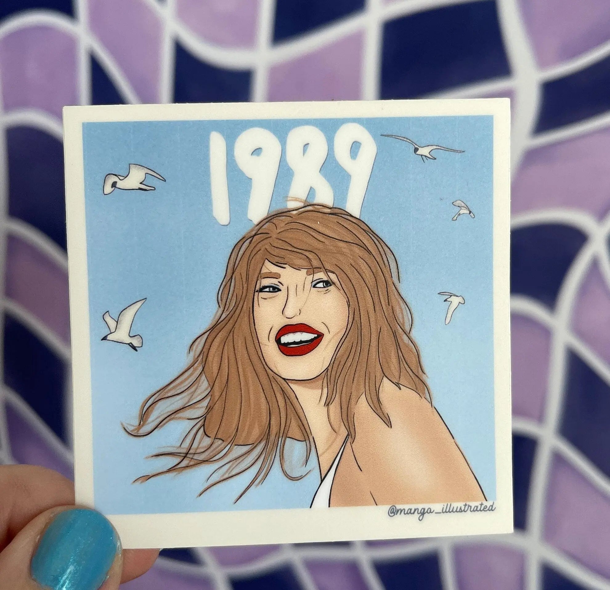 1989 album portrait sticker - MangoIllustrated - Sticker