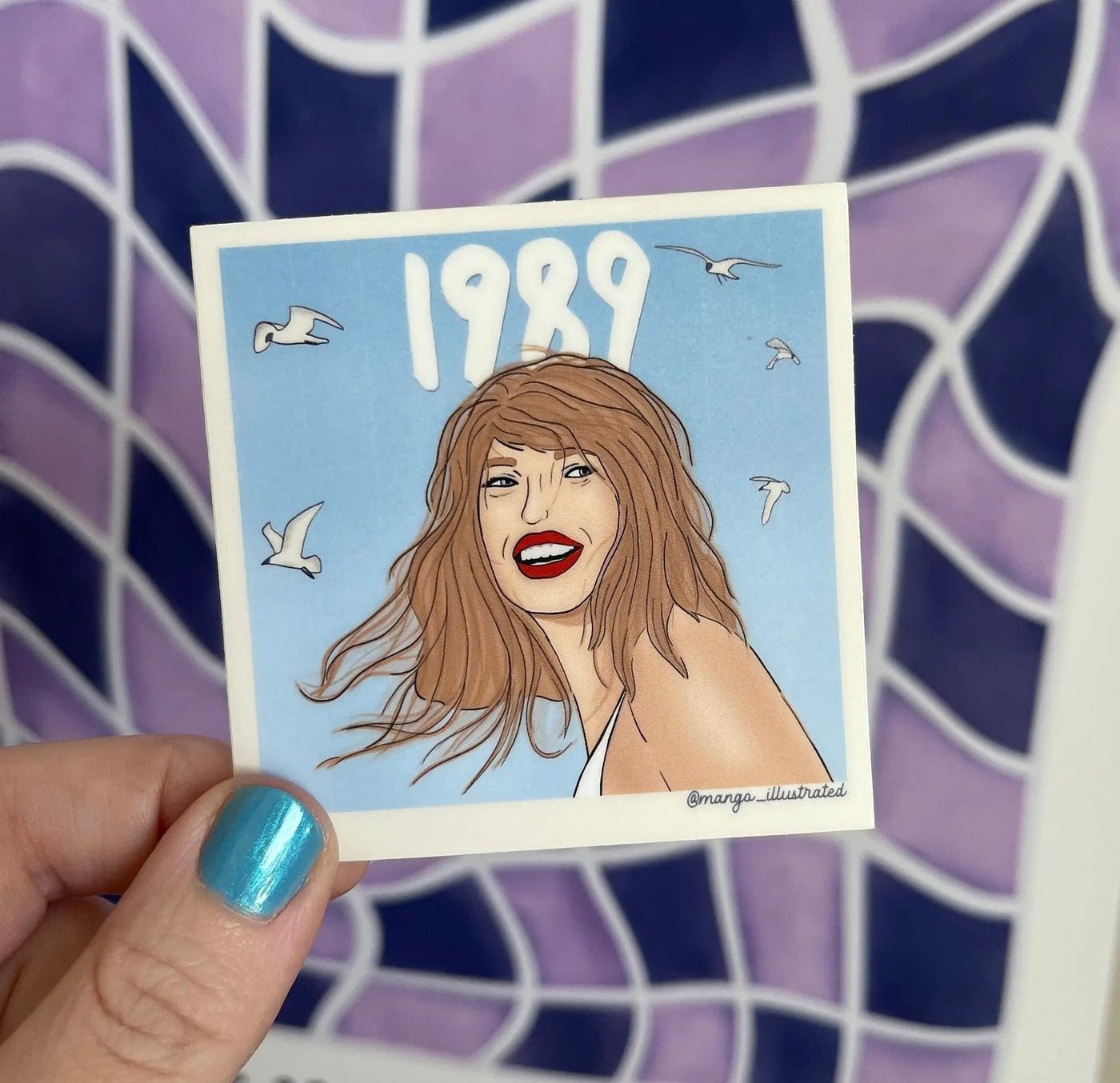 1989 album portrait sticker - MangoIllustrated - Sticker