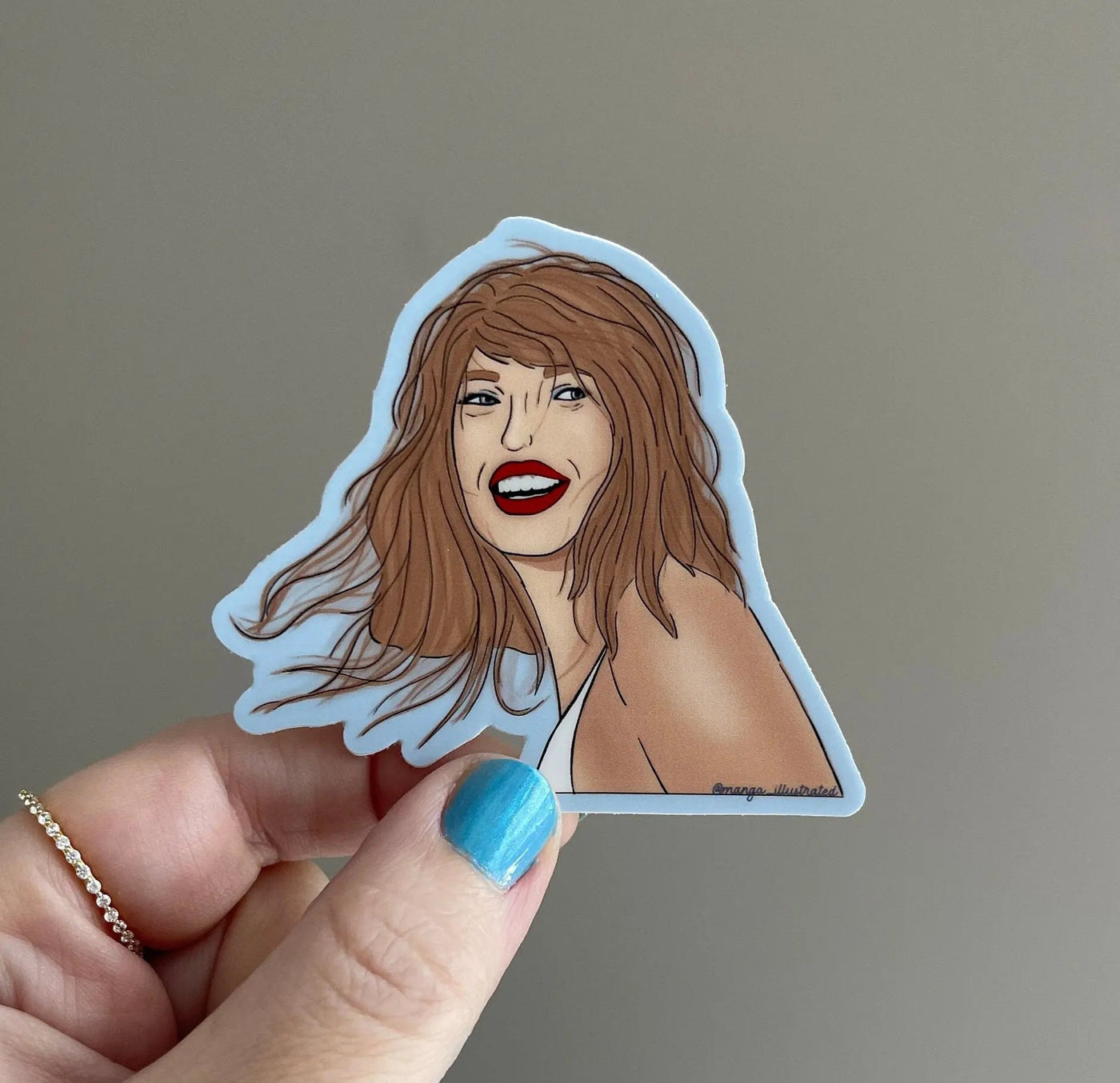 1989 portrait sticker - MangoIllustrated - Sticker