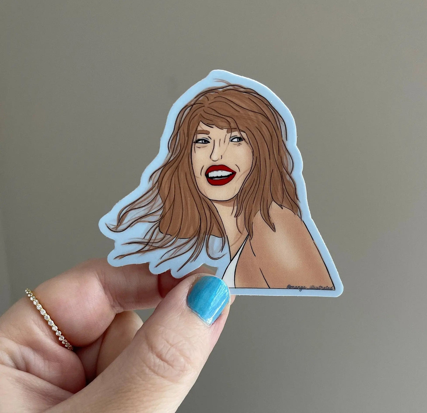 1989 portrait sticker - MangoIllustrated - Sticker