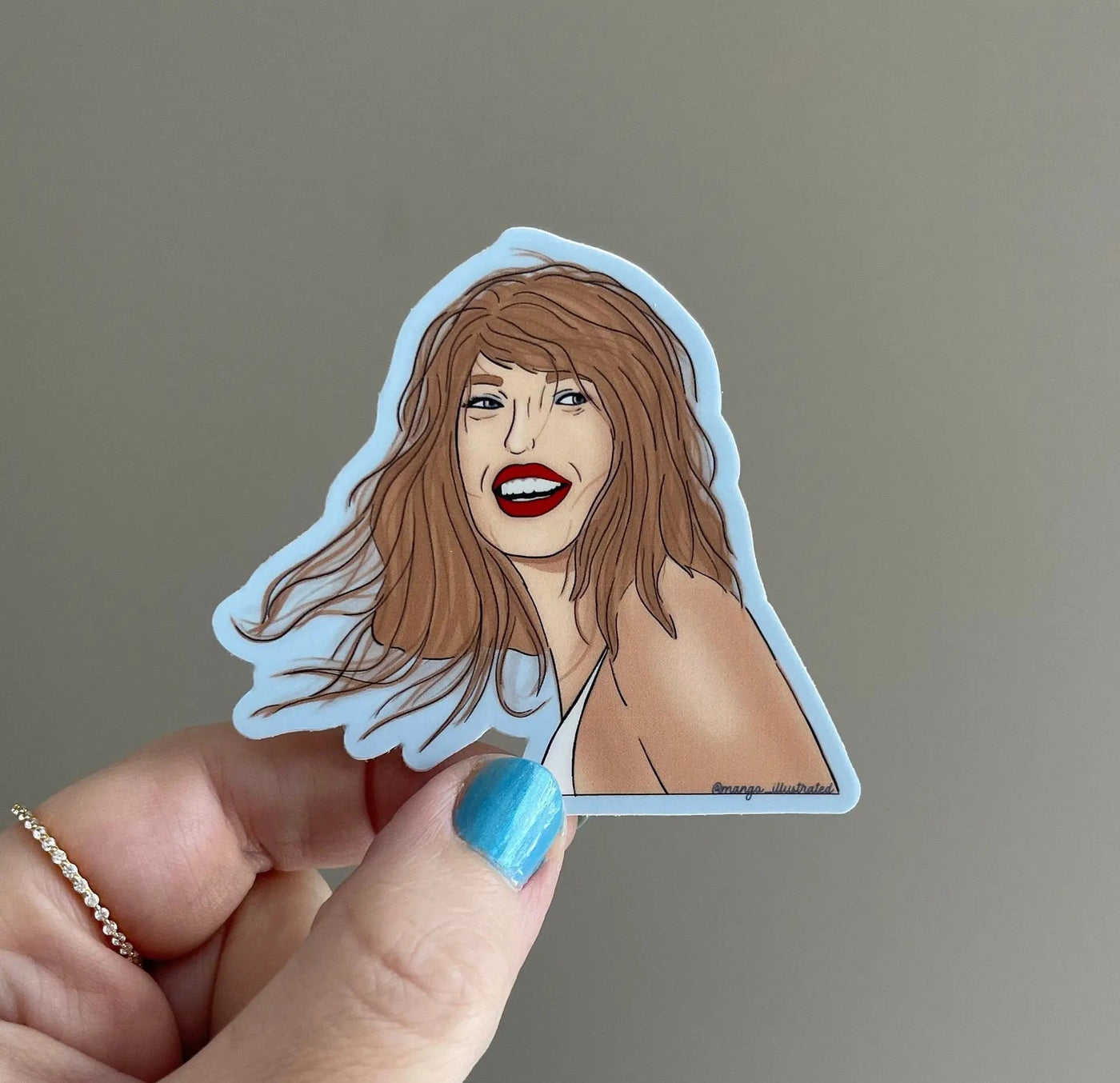 1989 portrait sticker - MangoIllustrated - Sticker