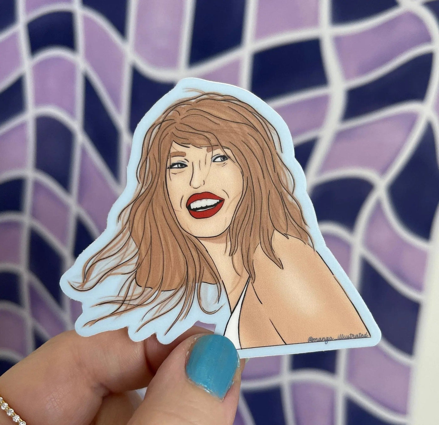 1989 portrait sticker - MangoIllustrated - Sticker