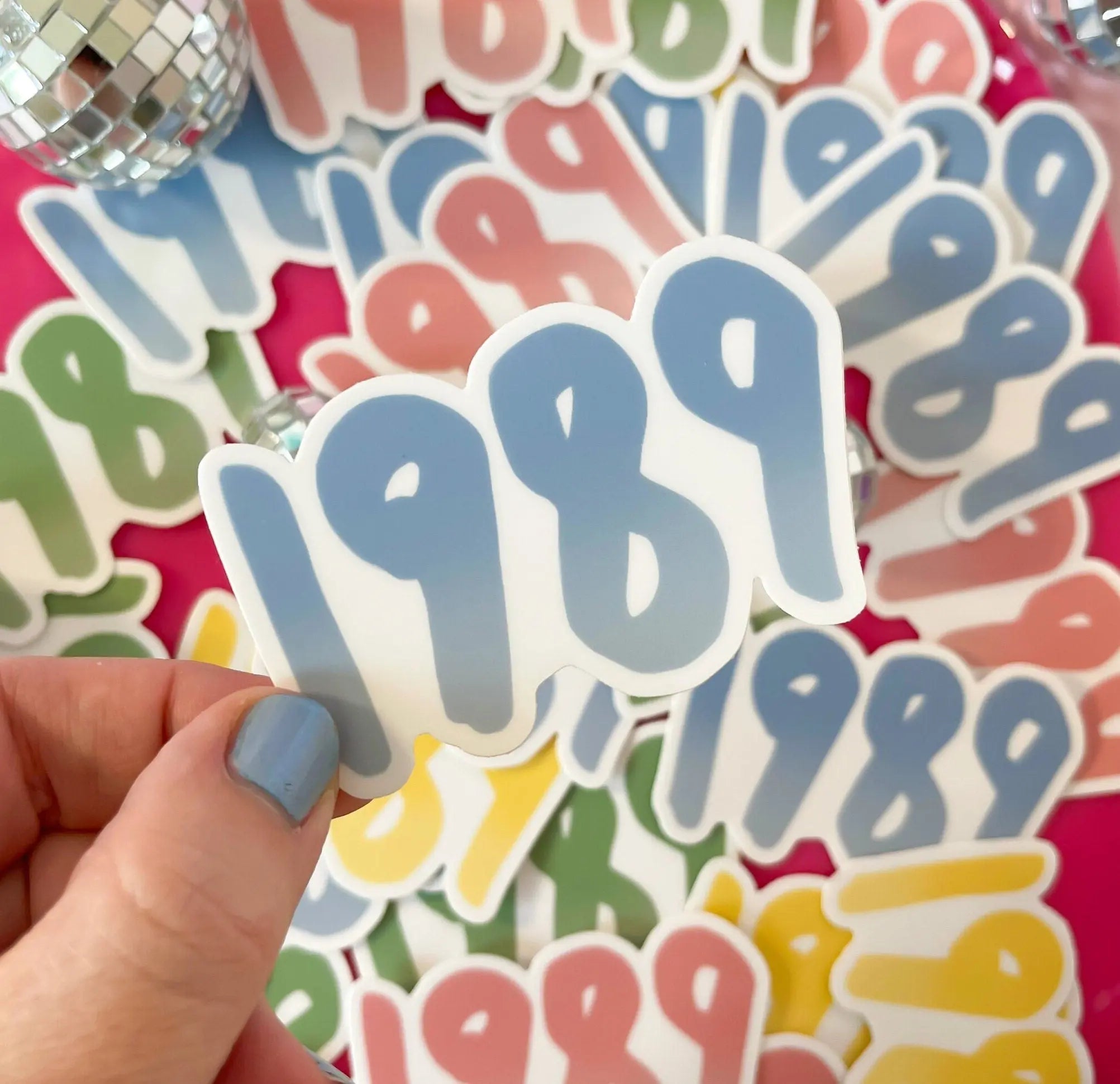 1989 sticker - blue - MangoIllustrated - Sticker