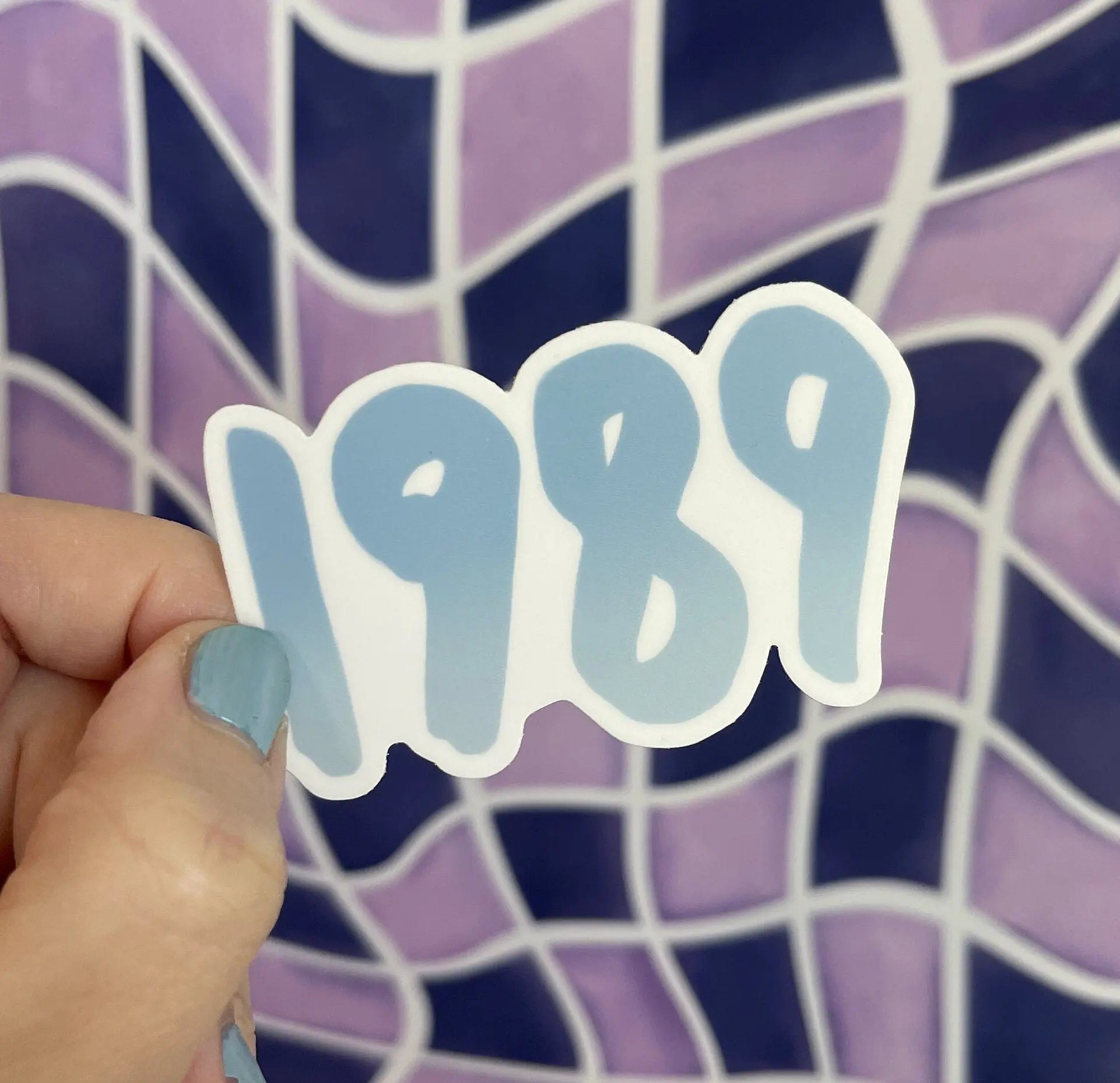 1989 sticker - blue - MangoIllustrated - Sticker