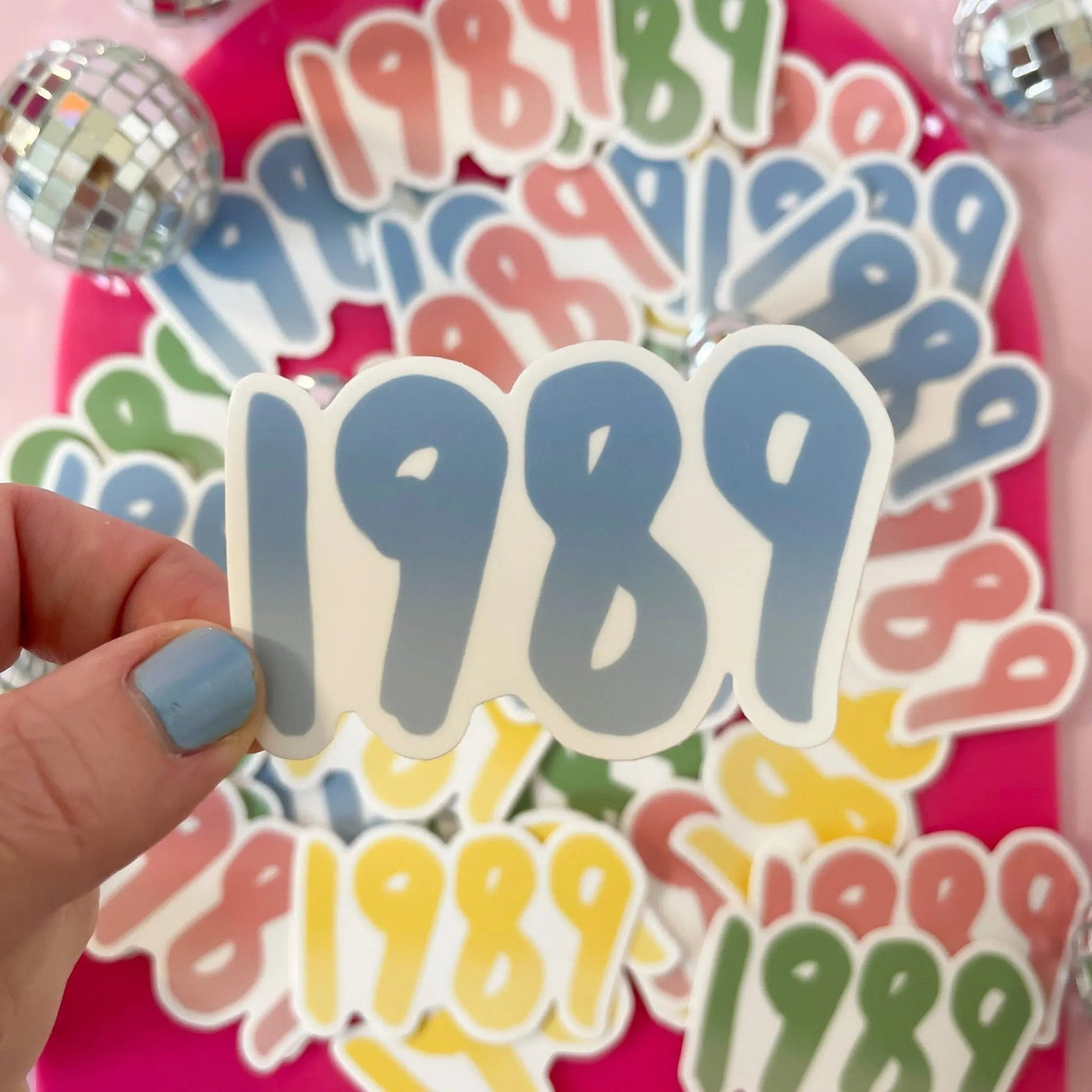 1989 sticker - blue - MangoIllustrated - Sticker