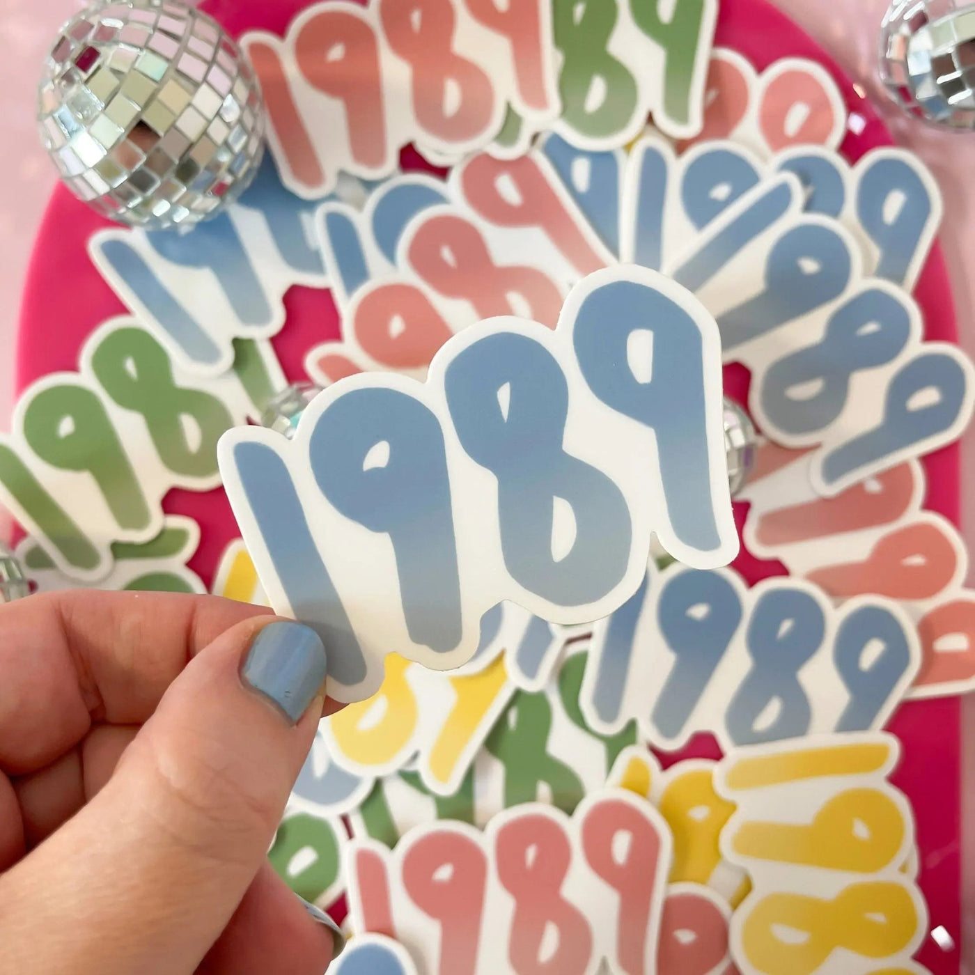 1989 sticker - blue - MangoIllustrated - Sticker