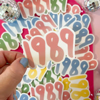 1989 sticker - pink MangoIllustrated