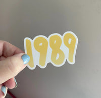 1989 sticker - yellow - MangoIllustrated - Sticker