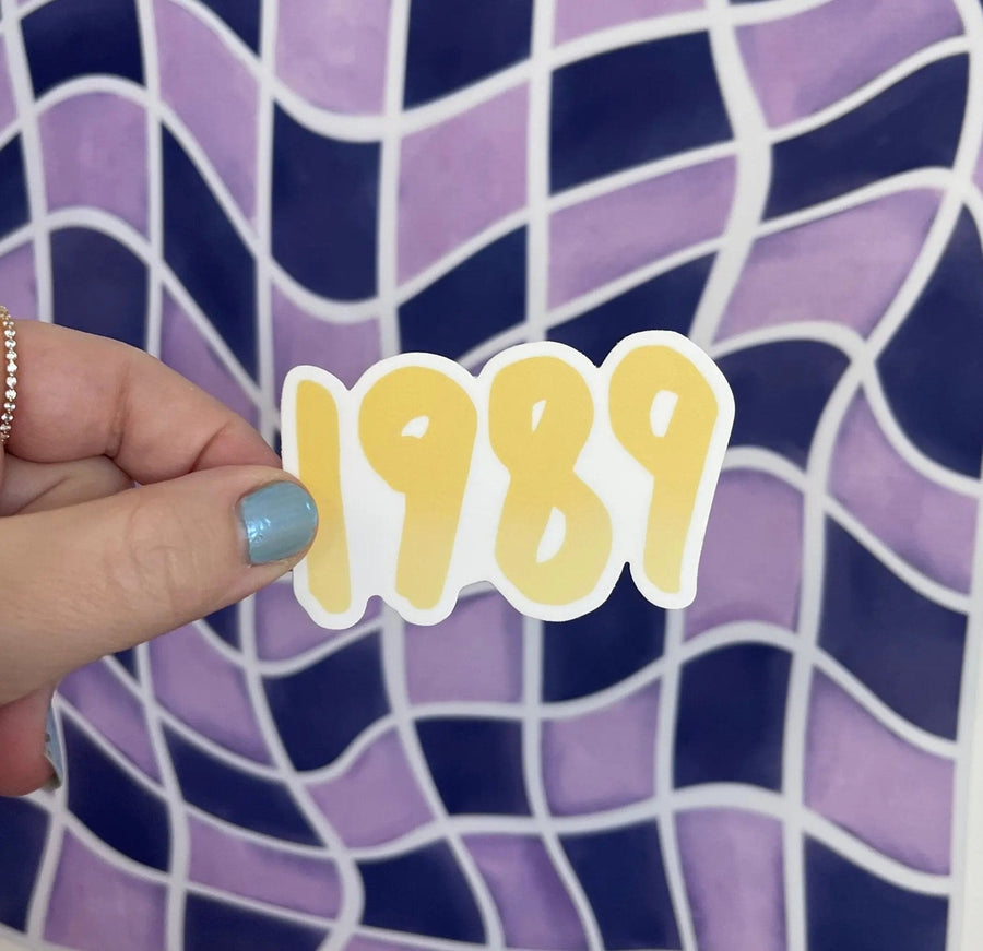 1989 sticker - yellow - MangoIllustrated - Sticker