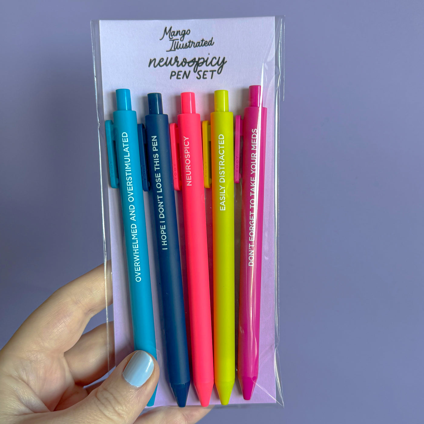 Neurospicy jotter gel pen set