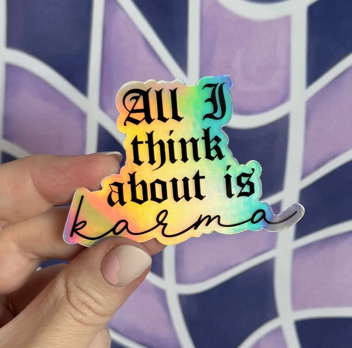 All I think about it karma sticker MangoIllustrated