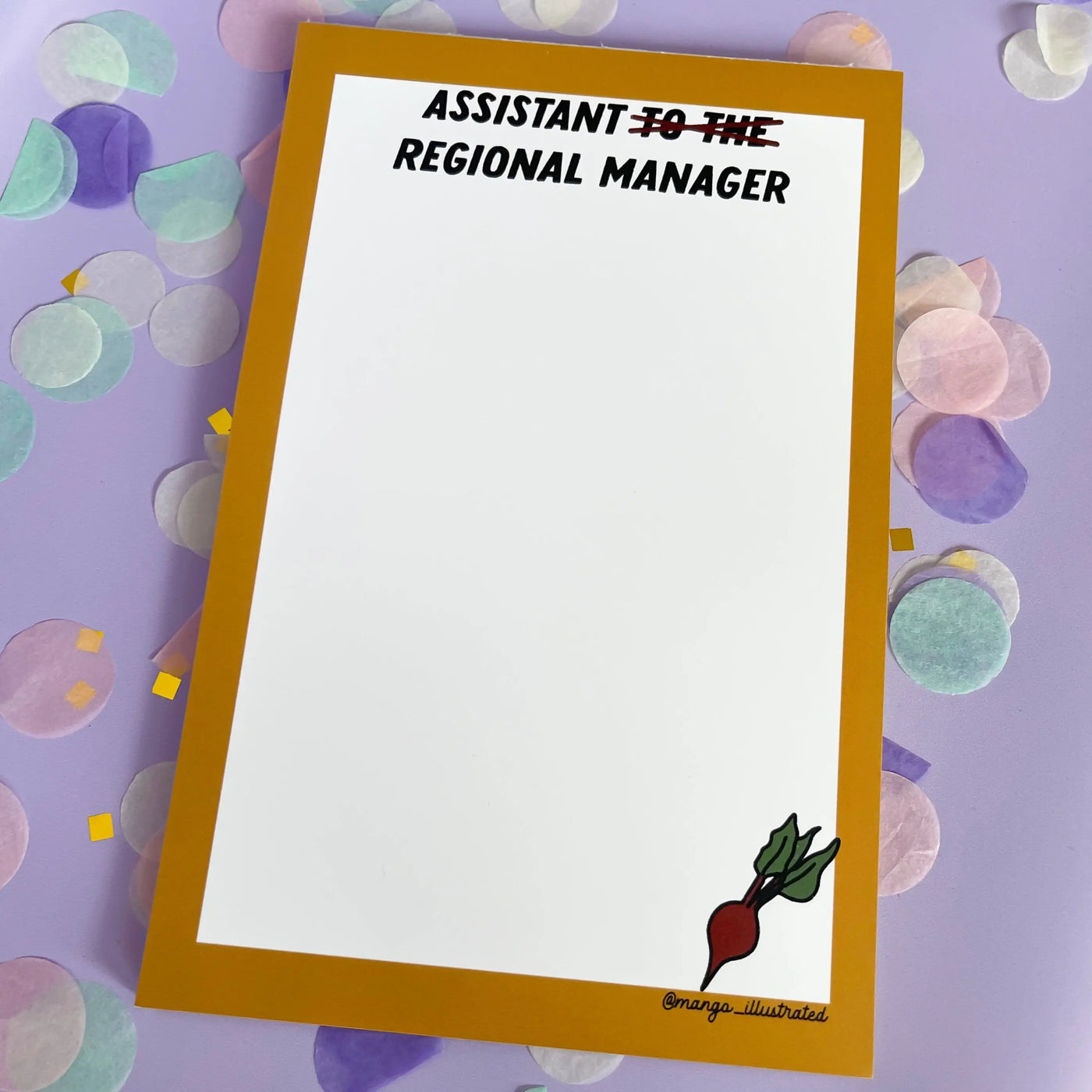 Assistant to the Regional Manager notepad MangoIllustrated