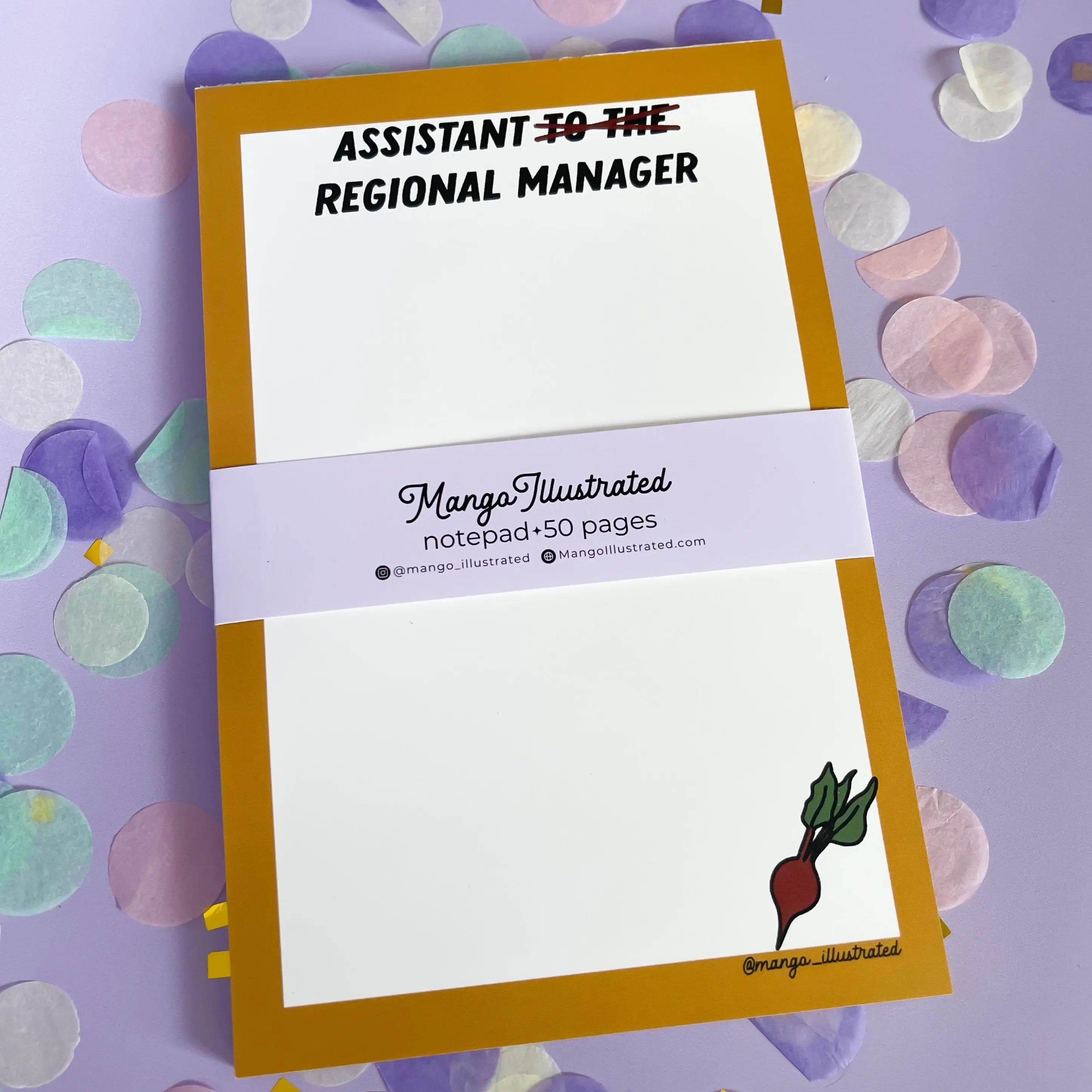 Assistant to the Regional Manager notepad MangoIllustrated