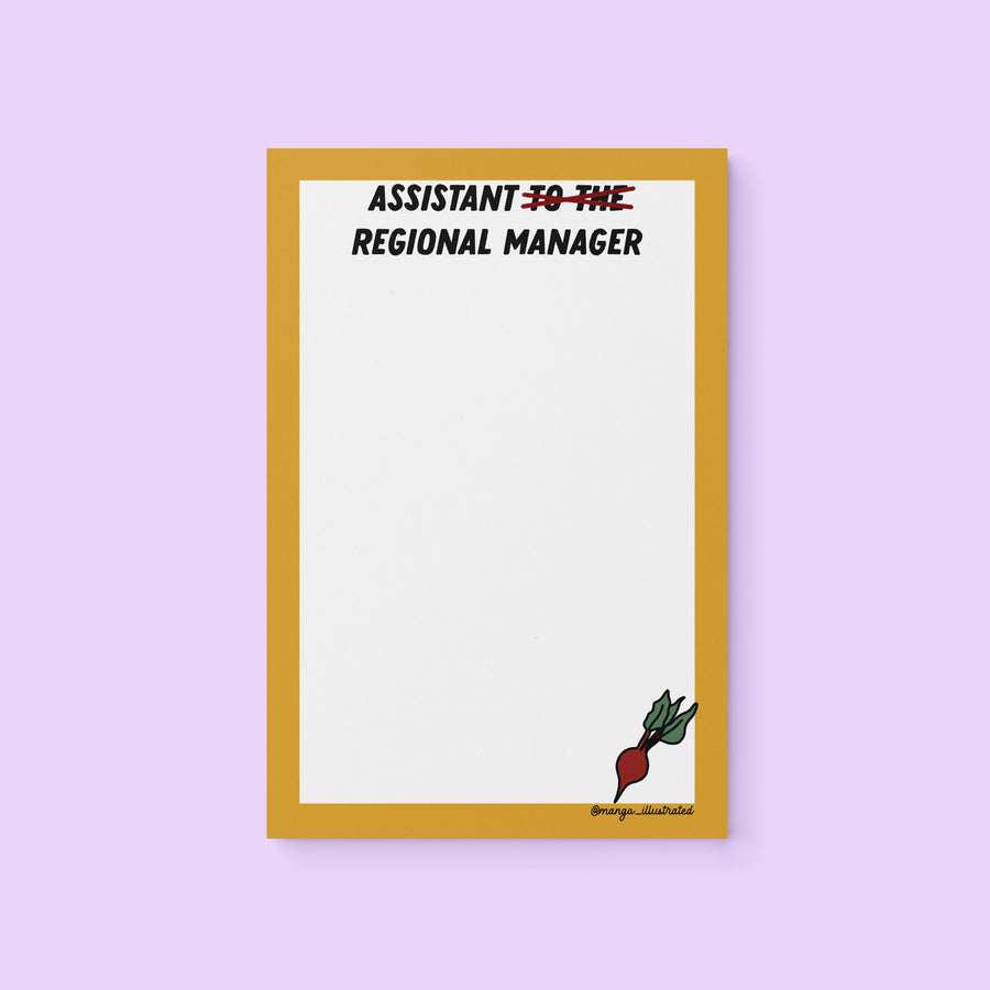Assistant to the Regional Manager notepad