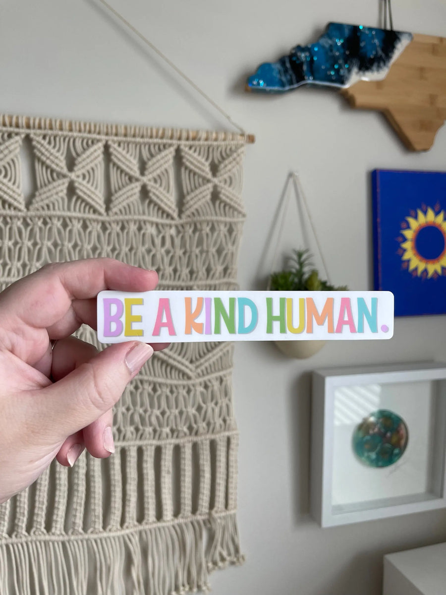 Be A Kind Human sticker MangoIllustrated