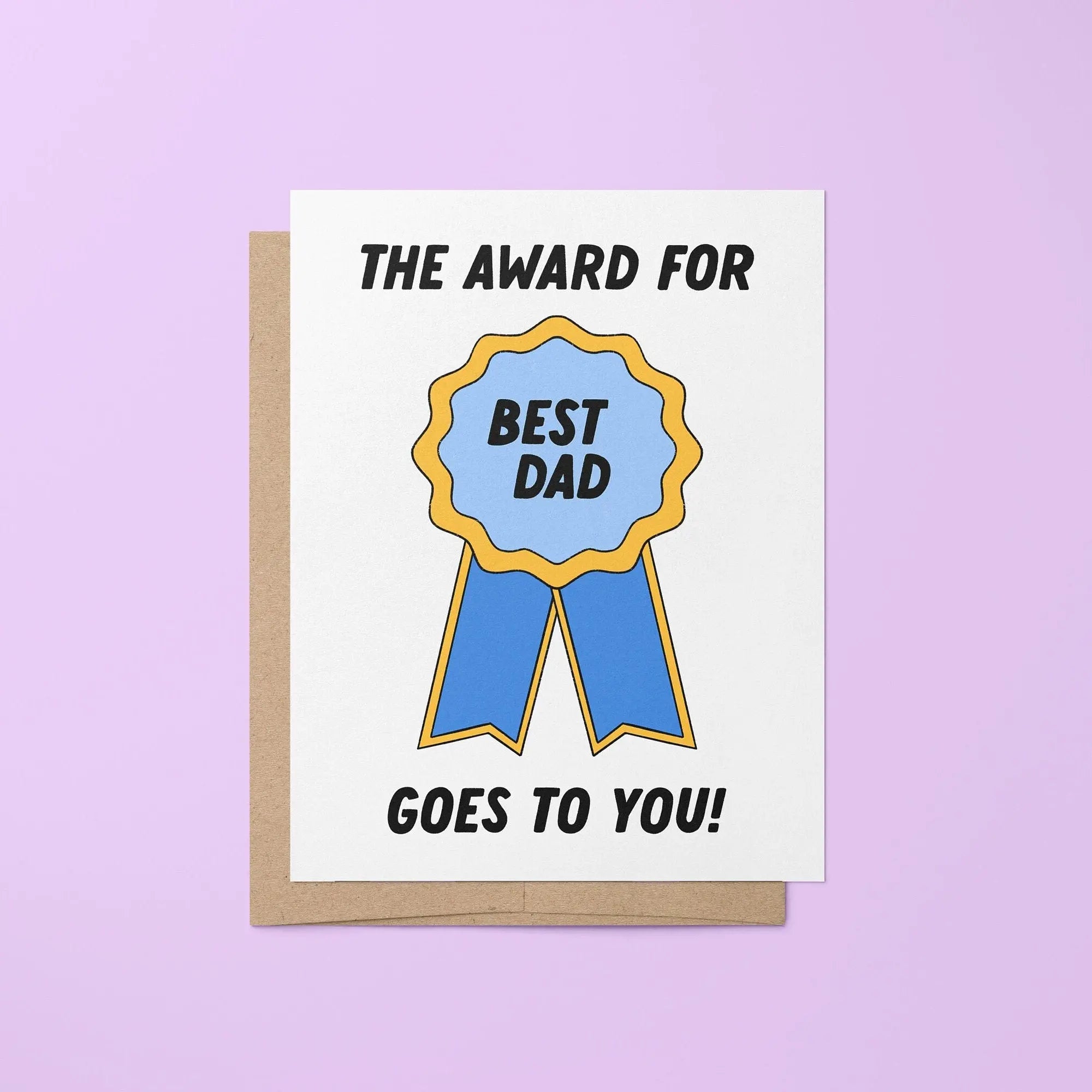 Best Dad Award card MangoIllustrated
