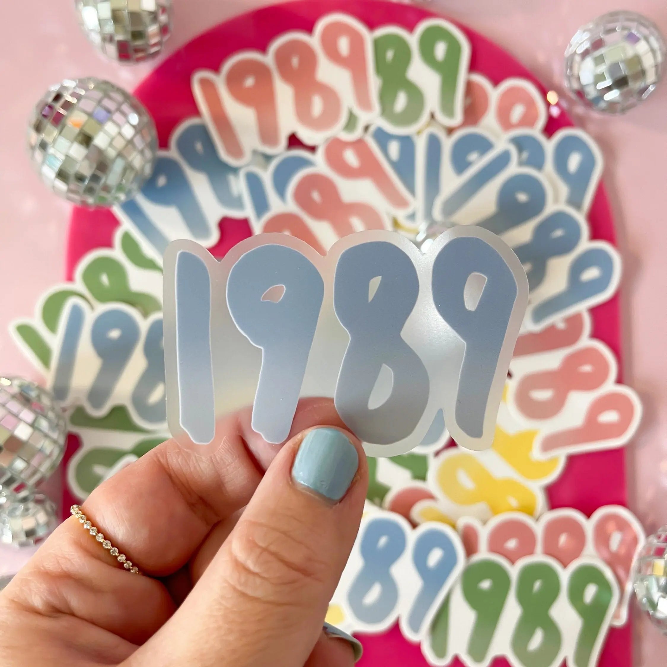 CLEAR 1989 sticker - blue MangoIllustrated