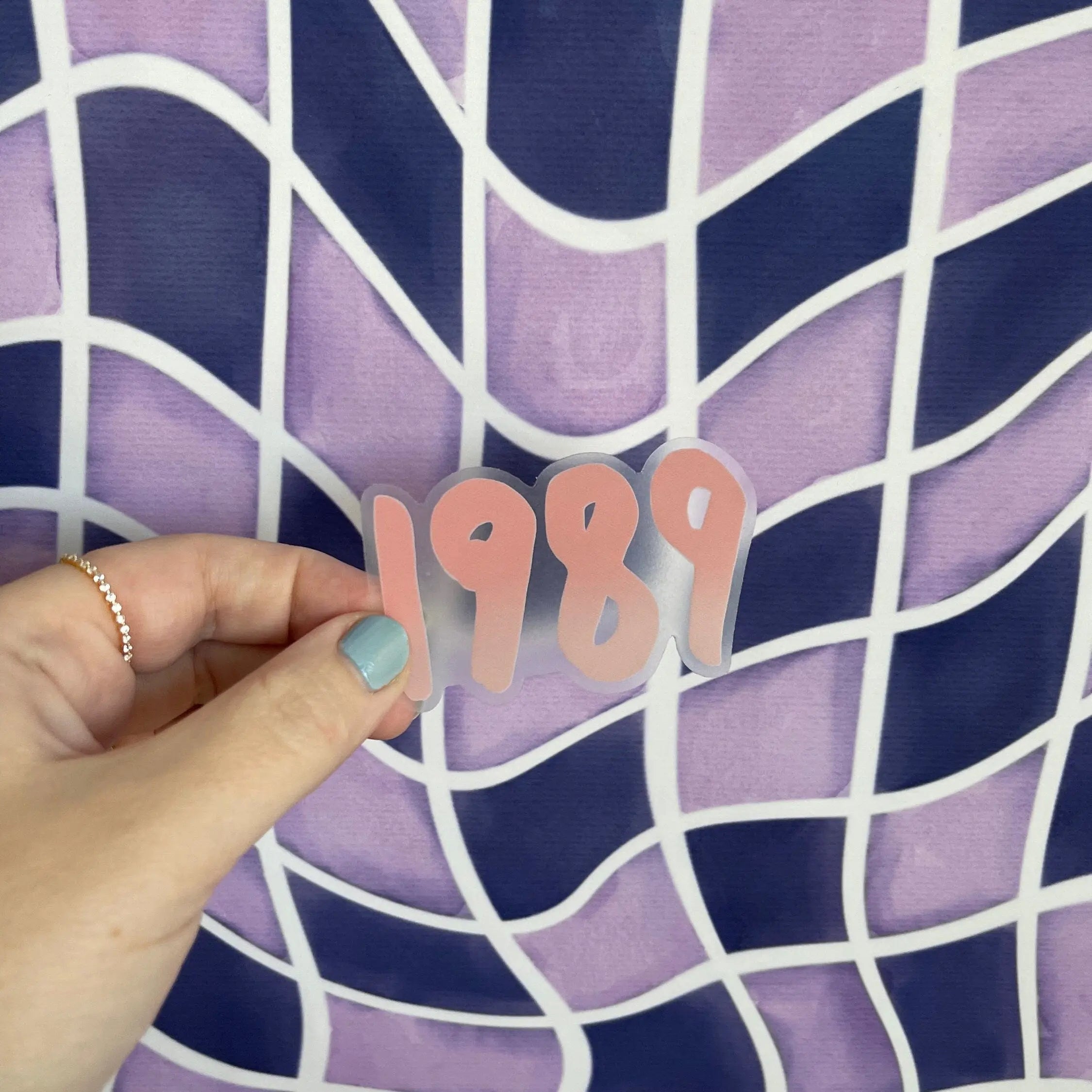 CLEAR 1989 sticker - pink MangoIllustrated
