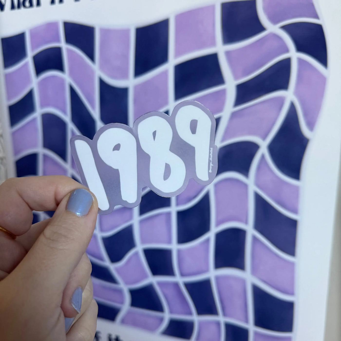 CLEAR 1989 sticker - white MangoIllustrated