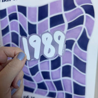 CLEAR 1989 sticker - white MangoIllustrated