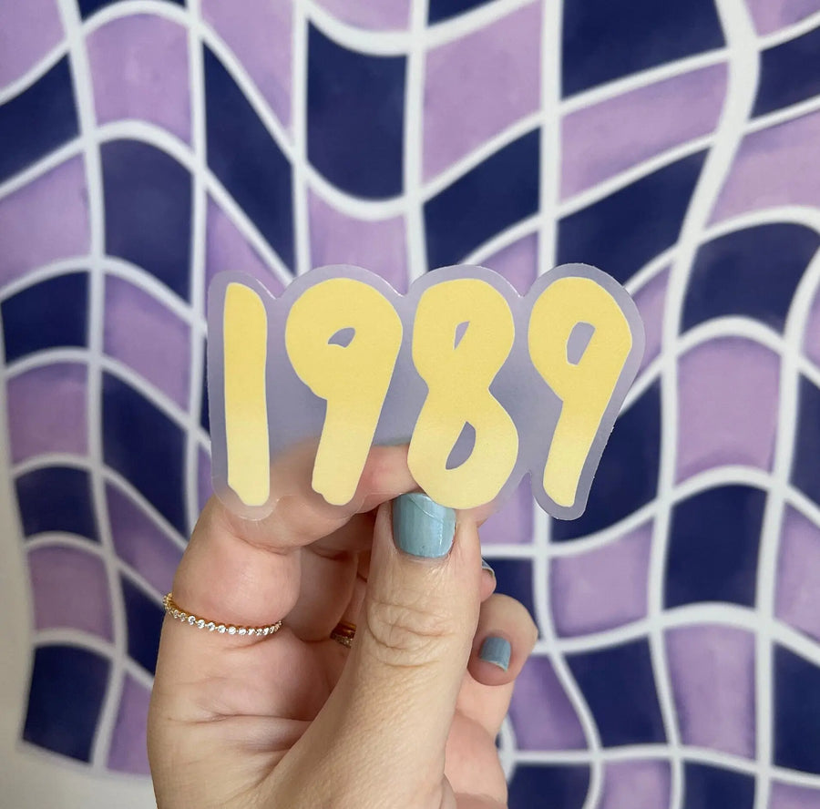 CLEAR 1989 sticker - yellow MangoIllustrated