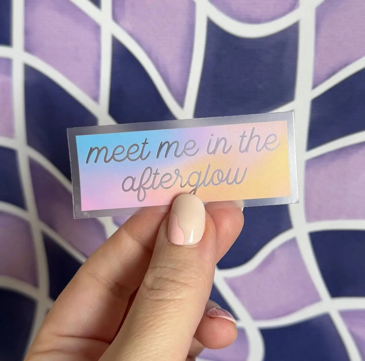 CLEAR Meet me in the afterglow sticker MangoIllustrated