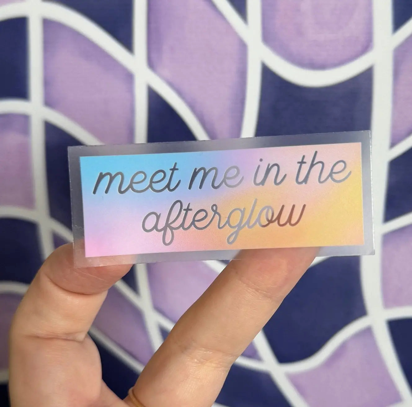 CLEAR Meet me in the afterglow sticker MangoIllustrated