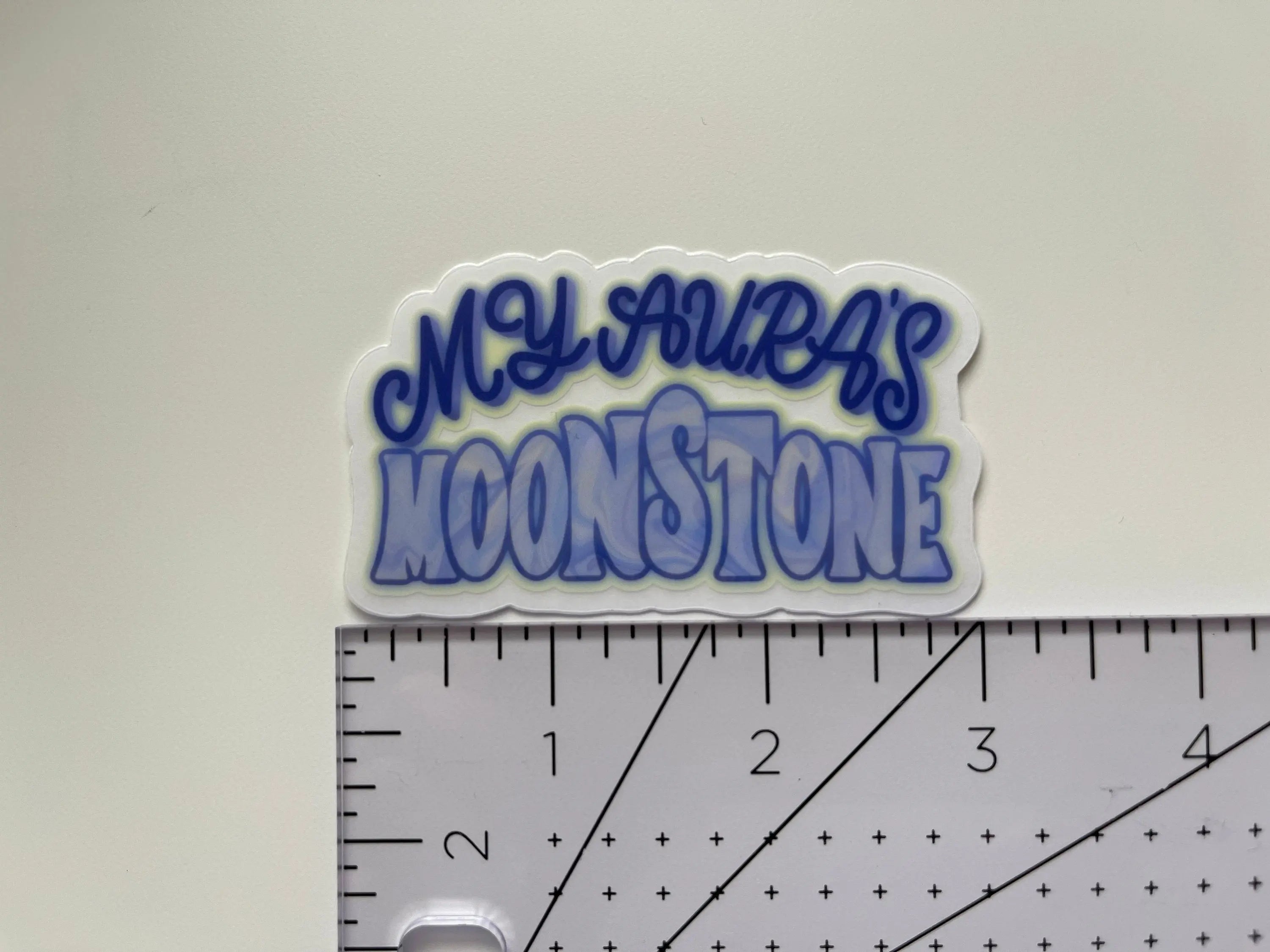 CLEAR My aura’s moonstone sticker MangoIllustrated