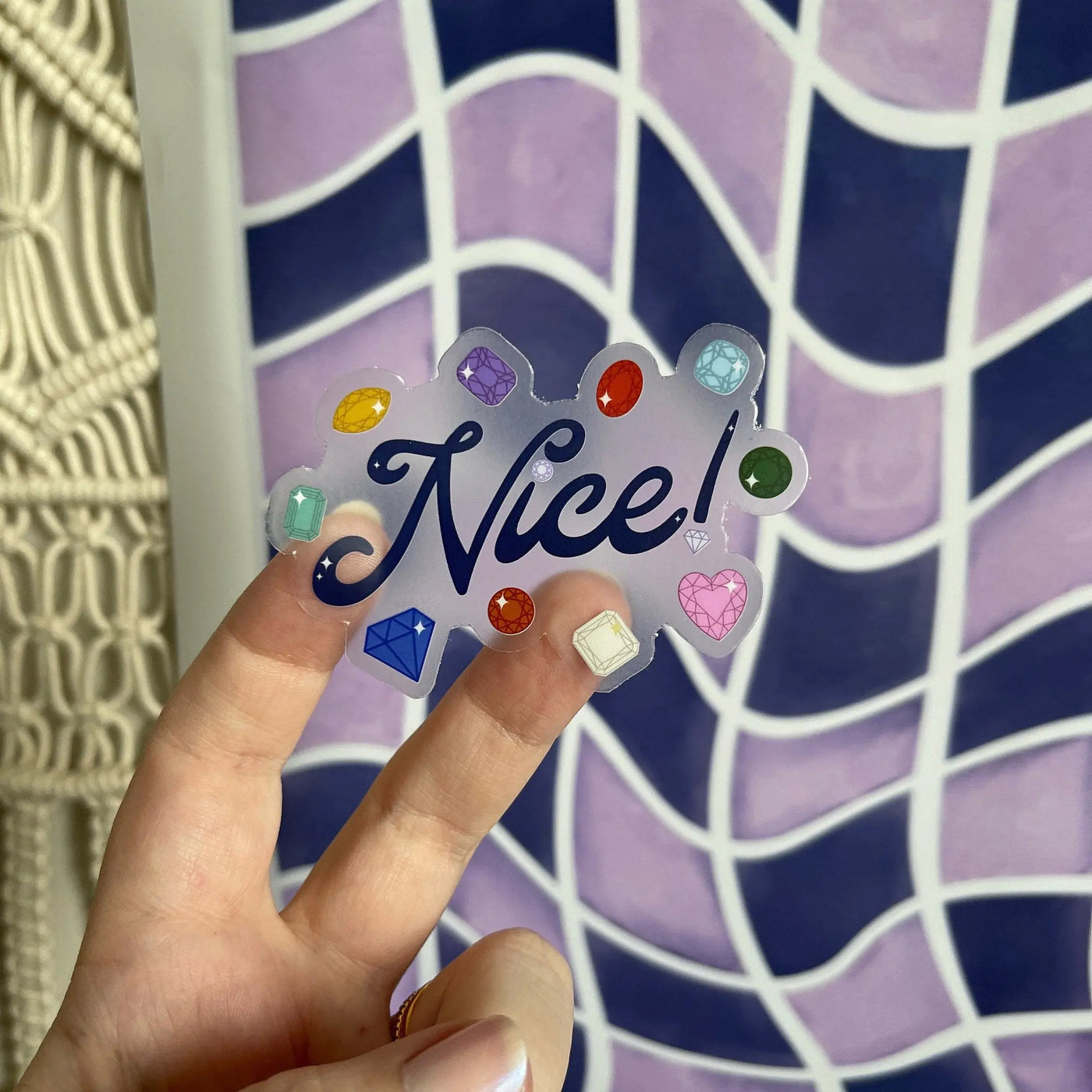 CLEAR NICE! Eras bejeweled sticker MangoIllustrated