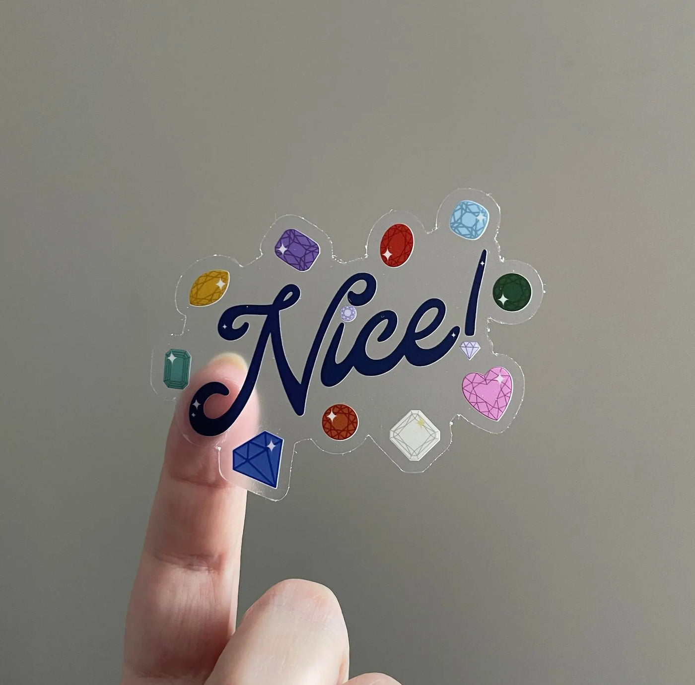 CLEAR NICE! Eras bejeweled sticker MangoIllustrated