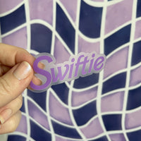 CLEAR Purple Swiftie Barbie-style sticker MangoIllustrated