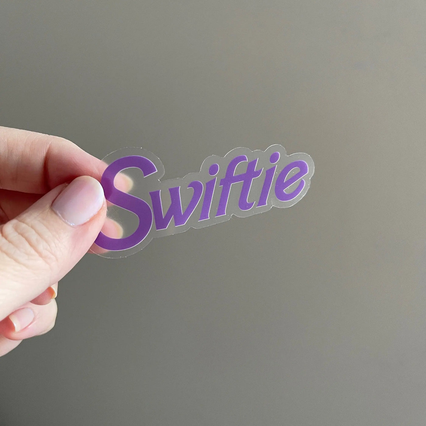 CLEAR Purple Swiftie Barbie-style sticker MangoIllustrated