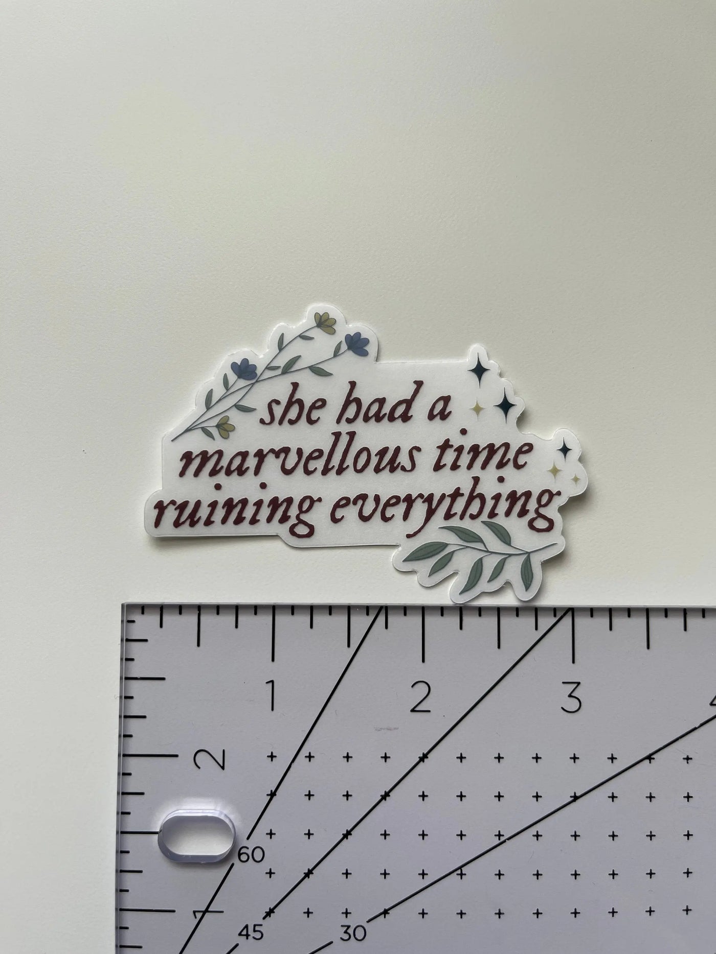 CLEAR She had a marvellous time ruining everything sticker MangoIllustrated