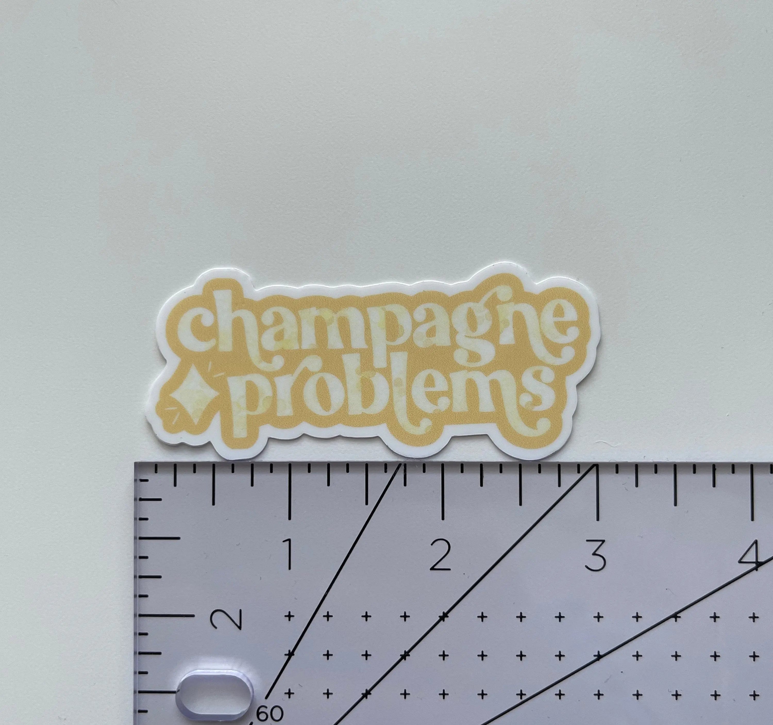 Champagne Problems sticker MangoIllustrated