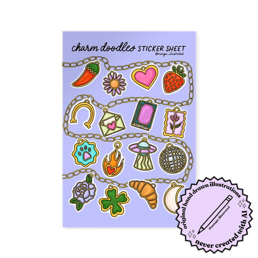 Charm Doodles Sticker Sheet