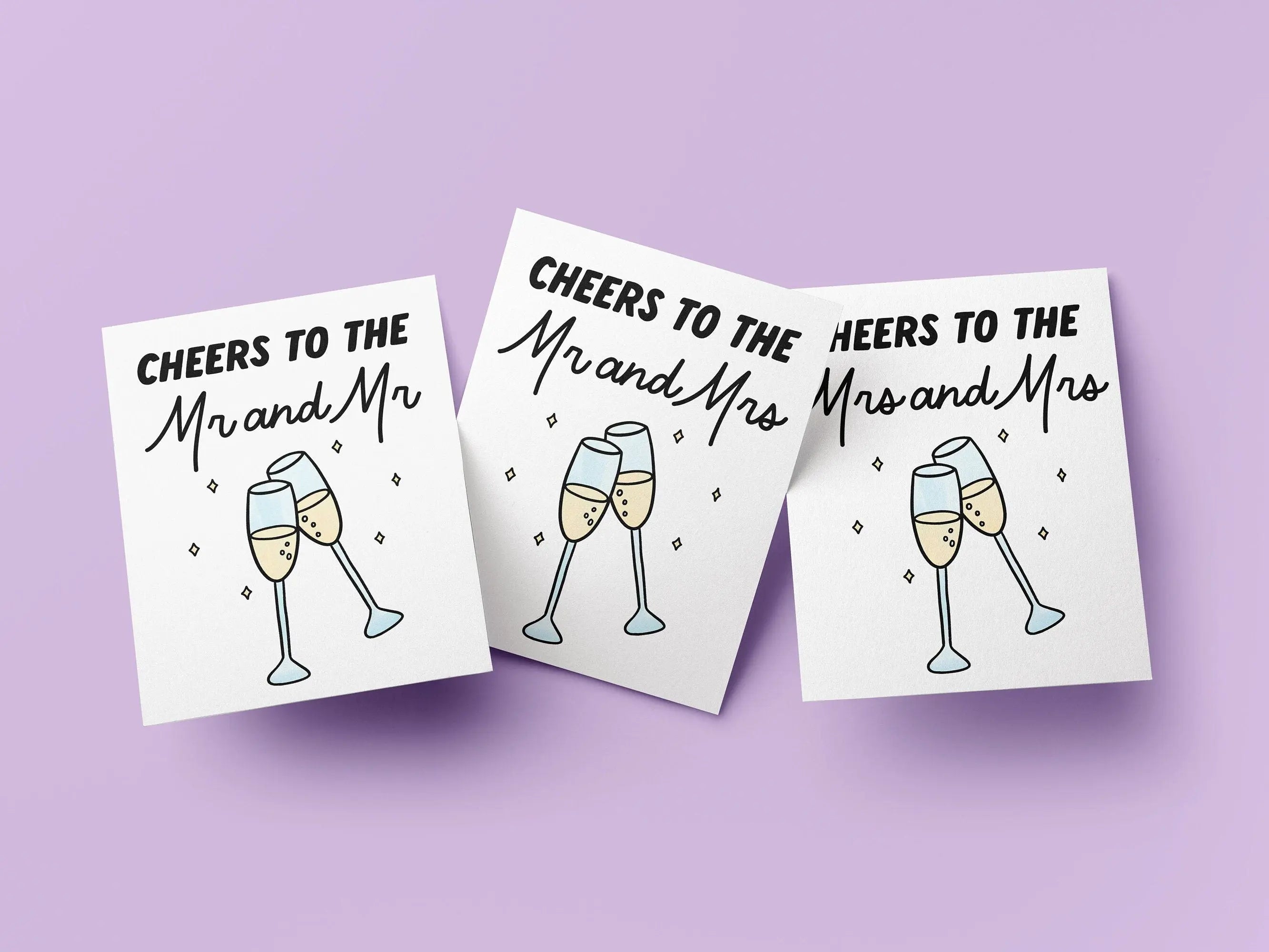 Cheers to the Couple card MangoIllustrated