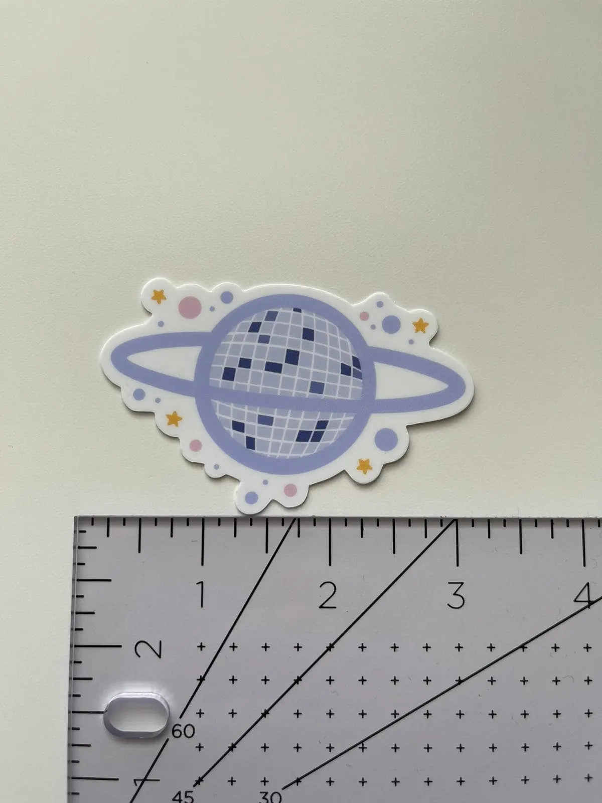 Disco ball planet sticker MangoIllustrated