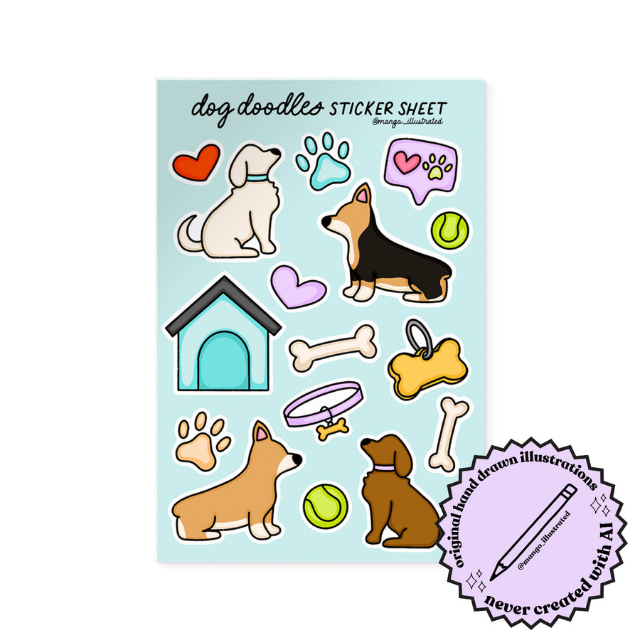 Dog Doodles Sticker Sheet